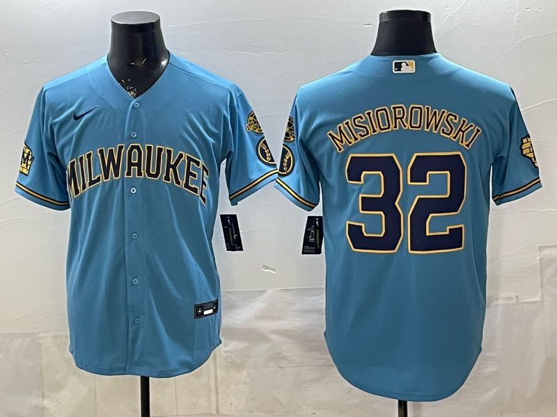 Men 2026 Milwaukee Brewers #32 Misiorowski blue Game Nike MLB Jersey 0403001